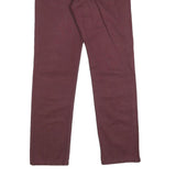 LEVI'S Mens Cotton Slim Burgundy Trousers W28 L30 Slim Fit Zip Closure Denim