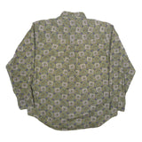 SALTY DOG Mens Green Paisley Pattern Cotton Shirt M Long Sleeve Button Collar