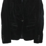 GUCCI Womens Black Velvet Blazer Jacket XS Polyester Button Closure Classic