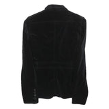 GUCCI Womens Black Velvet Blazer Jacket XS Polyester Button Closure Classic