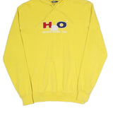 H2O DENMARK Mens Yellow Hoodie S Cotton Blend Pullover Sports Brand 1982