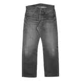 LEVI'S 501 Mens Grey Regular Straight Denim Dark W30 L27 Button Closure Jeans