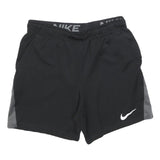 NIKE Mens Black & Grey Sports Casual Polyester Shorts M W30 Lightweight