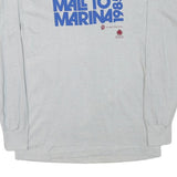 HEF-T Mens Grey Mail To Marina 1985 Graphic Long Sleeve Crew Neck T-Shirt L