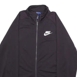 NIKE Mens Black Zip Jacket S Polyester Plain Sports Activewear Casual