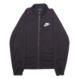 NIKE Mens Black Zip Jacket S Polyester Plain Sports Activewear Casual