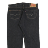LEVI'S 501 Mens Jeans Black Regular Straight Denim Raw W39 L26 Button Closure