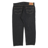 LEVI'S 501 Mens Jeans Black Regular Straight Denim Raw W39 L26 Button Closure