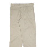 DICKIES Mens Cotton Blend Beige Regular Fit Straight Leg Trousers W30 L32
