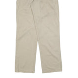 DICKIES Mens Cotton Blend Beige Regular Fit Straight Leg Trousers W30 L32