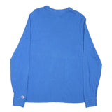 CHAMPION Mens Blue Long Sleeve Crew Neck Logo Embroidered T-Shirt M
