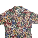 PIERRE CARDIN Mens Multicolour Pattern Shirt M Cotton Casual Short Sleeve