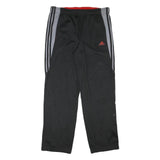 ADIDAS Mens Joggers Black & Grey Polyester Blend Regular Tapered L W36 L32
