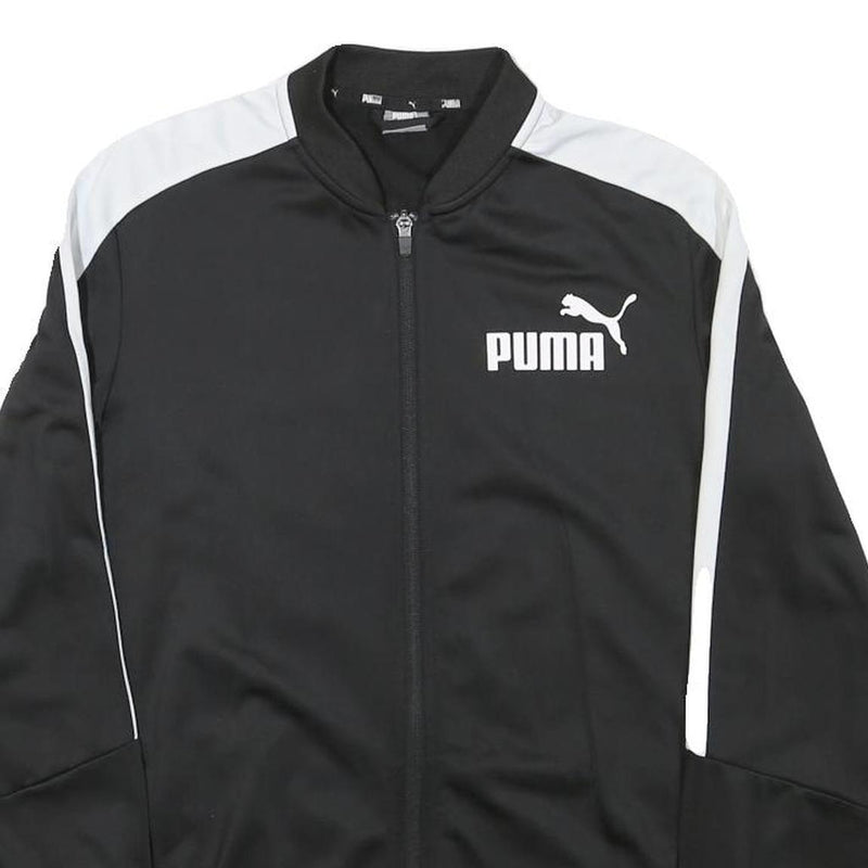 ADIDAS Girls Black Jacket 2XL Polyester Blend Zip Plain Sportswear Track Top