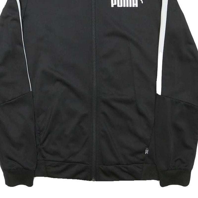 ADIDAS Girls Black Jacket 2XL Polyester Blend Zip Plain Sportswear Track Top