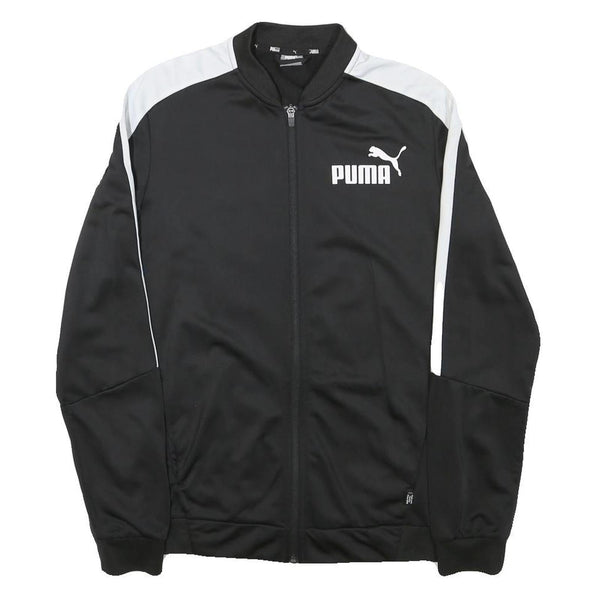 ADIDAS Girls Black Jacket 2XL Polyester Blend Zip Plain Sportswear Track Top