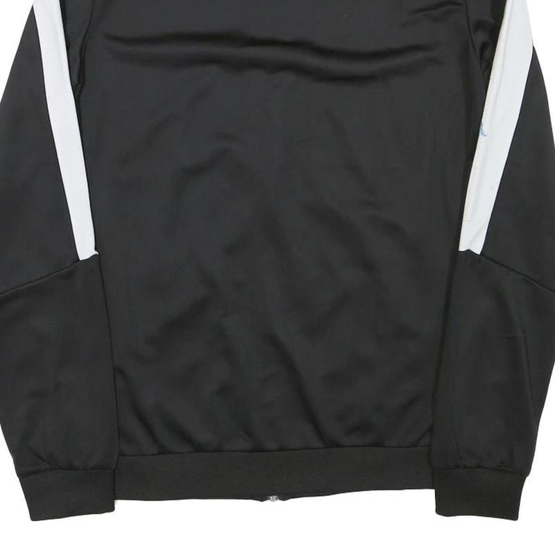 ADIDAS Girls Black Jacket 2XL Polyester Blend Zip Plain Sportswear Track Top
