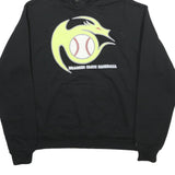 CHAMPION Mens Black Dragons Elite Baseball Hoodie M Cotton Blend Pullover