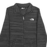 THE NORTH FACE Womens Black Slim Polyester Zip Jacket S Striped Outdoor