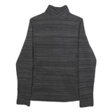 THE NORTH FACE Womens Black Slim Polyester Zip Jacket S Striped Outdoor