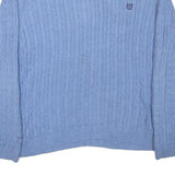 CHAPS Mens Blue Cable Knit Crew Neck Jumper XL Cotton Blend Classic Style