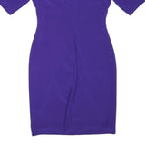 LAUREN RALPH LAUREN Womens Purple Day Polyester Blend Sheath Dress UK 8 Elegant