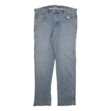 CARHARTT Mens Jeans Blue Cotton Blend Regular Straight Zip W38 L34 Workwear