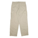 WRANGLER Mens Cotton Beige Regular Cargo Trousers W34 L32 Casual Workwear