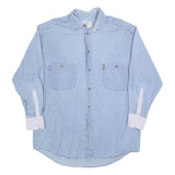 ARMANI JEANS Mens Blue Shirt S Button Cotton Blend Casual Stylish