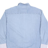 ARMANI JEANS Mens Blue Shirt S Button Cotton Blend Casual Stylish