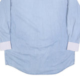 ARMANI JEANS Mens Blue Shirt S Button Cotton Blend Casual Stylish