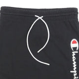 CHAMPION Womens Black Cotton Blend Mini Skirt XS Logo Print Casual Sportswear