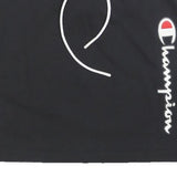 CHAMPION Womens Black Cotton Blend Mini Skirt XS Logo Print Casual Sportswear