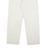 TOMMY HILFIGER Mens Cotton White Regular Straight Trousers W29 L29 Casual Zip