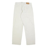TOMMY HILFIGER Mens Cotton White Regular Straight Trousers W29 L29 Casual Zip