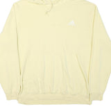 ADIDAS Womens Cream Hoodie XL Cotton Blend Pullover Casual Sports Sweatshirt