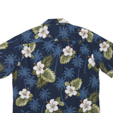 PACIFIC LEGEND Mens Blue Floral Hawaiian Shirt XL Cotton Blend Tropical Pattern