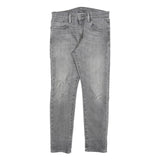 LEVI'S 512 Tapered Mens Jeans Grey Slim Denim Medium W30 L27 Distressed