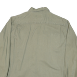 WRANGLER Mens Green Cotton Blend Shirt L Casual Button-Up Long Sleeve Workwear