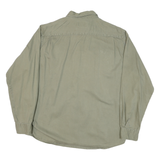 WRANGLER Mens Green Cotton Blend Shirt L Casual Button-Up Long Sleeve Workwear