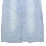 BIAGGINI Womens Blue Denim Straight Knee Length Cotton Blend Skirt L Casual