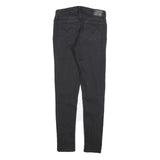 LEVI'S 711 Womens Slim Black Denim Raw W28 L32 Skinny Stretch Jeans