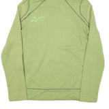 REEBOK Mens Green Hoodie M Polyester Blend Lightweight Sportswear Hoodie