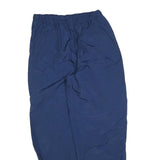 Mens Navy Blue Joggers L W32 L30 Relaxed Tapered Polyester Blend Track Pants