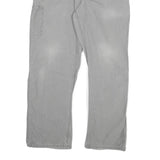 CARHARTT Mens Regular Fit Grey Cotton Blend Workwear Trousers W34 L30 Durable