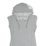 NIKE Womens Grey Hoodie Dress Cotton Sleeveless Mid Length M Sportswear Casual