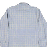Mens Blue Check Shirt XL Long Sleeve Cotton Blend Casual Button Up