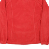 COLUMBIA Womens Red Zip Jacket L Polyester Blend Plain Outdoor Casual Warm