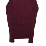 IT'S OUR TIME Womens Maroon Plain Roll Neck Basic Knit L Rayon Jumper