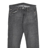 LEVI'S 501 Mens Jeans Black Classic Straight Denim Medium W34 L26 Button Closure